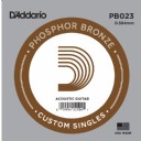 D'Addario Acoustic Guitar Phosphor Bronze Single .023 - PB023