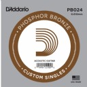 D'Addario Acoustic Guitar Phosphor Bronze Single .024 - PB024