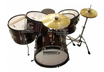 Cremonia JDSET-60DRM 5-PC Junior Drum DRW - Metalik Kırmızı - Junior Davul Set