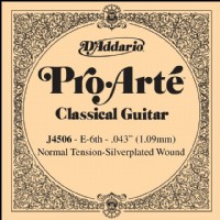 D'Addario Classic Guitar Normal Silverplated Wound Single E-Mi - J4506