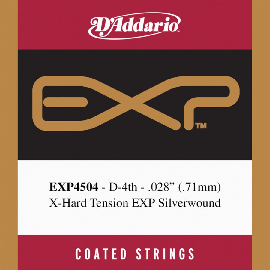 D'Addario X-Hard Tension EXP Silverwound Single D-Re - EXP4504 Klasik Gitar Tek Tel
