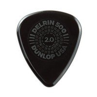 Jim Dunlop Prime Grip Delrin 500 Picks 1 Adet - Siyah 2.0 mm