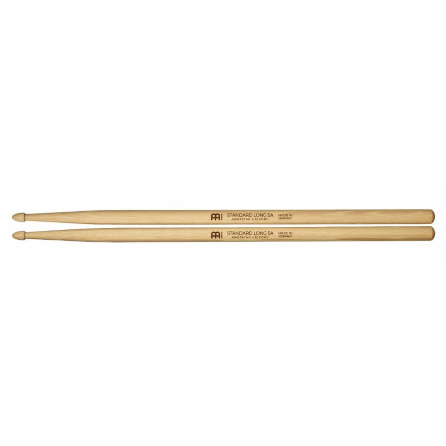 Meinl SB103 Standard Long 5A Hickory Wood Tip Drum Stick Baget
