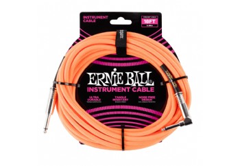 Ernie Ball Braided Straight / Angle Instrument Cable Neon Orange P06084 (5.5 metre) -  Enstrüman Kablosu