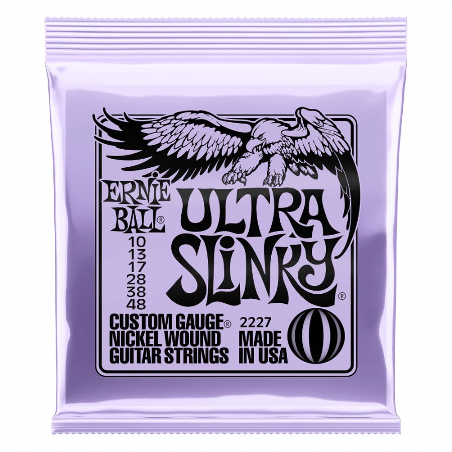 Ernie Ball 2227 Ultra Slinky Nickel Wound Electric Guitar Strings Takım Tel Elektro Gitar Teli 010-48