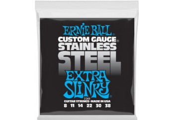 Ernie Ball 2249 Extra Slinky Stainless Steel Wound Electric Guitar Strings Takım Tel -  Elektro Gitar Teli 008-38