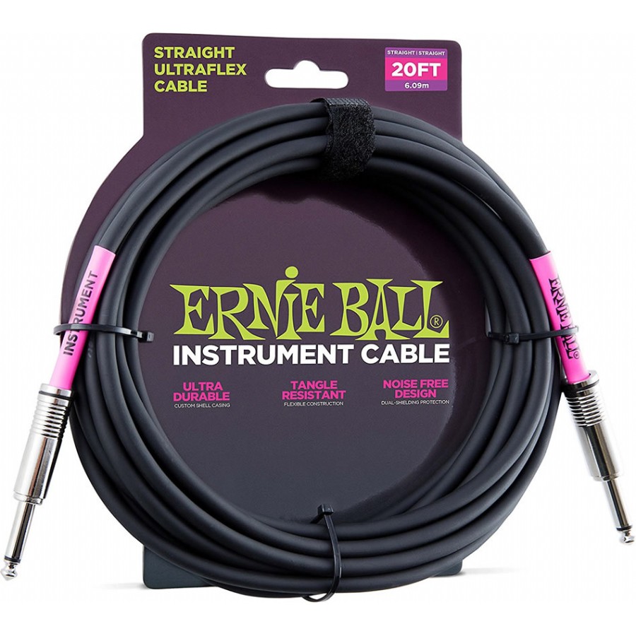 Ernie Ball P06046 20' Straight/Straight Instrument Cable Enstrüman Kablosu (6 mt)