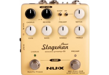 Nux NAP-5 Stageman Floor Acoustic Preamp and DI with Effects - Akustik Gitar Preamp