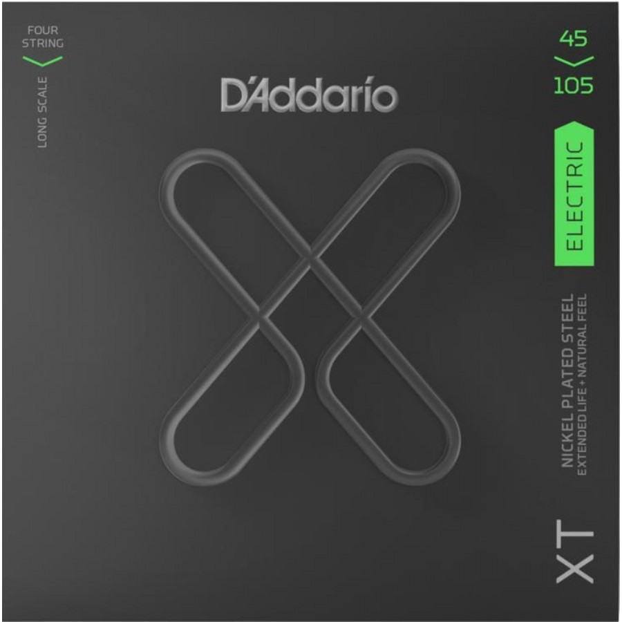 D'Addario XTB45105 Light Top/Medium Bottom / Long Scale Set Bas Gitar Teli 45-105