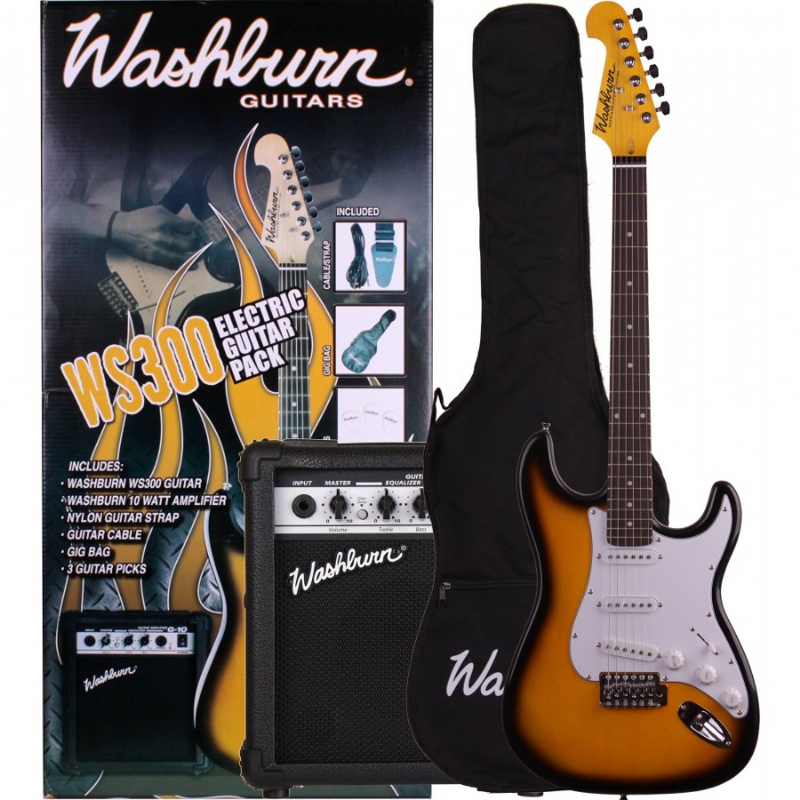 Washburn WS300 PACK Sunburst Elektro Gitar Seti