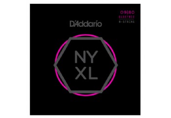 D'Addario NYXL0980 Super Light 8-String Set - 8 Telli Elektro Gitar Teli 09-80