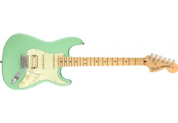 Fender American Performer Stratocaster HSS Satin Surf Green - Maple - Elektro Gitar