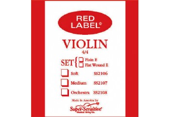Super Sensitive Red Label Violin Set Sol (G) - Tek Tel - Keman Teli
