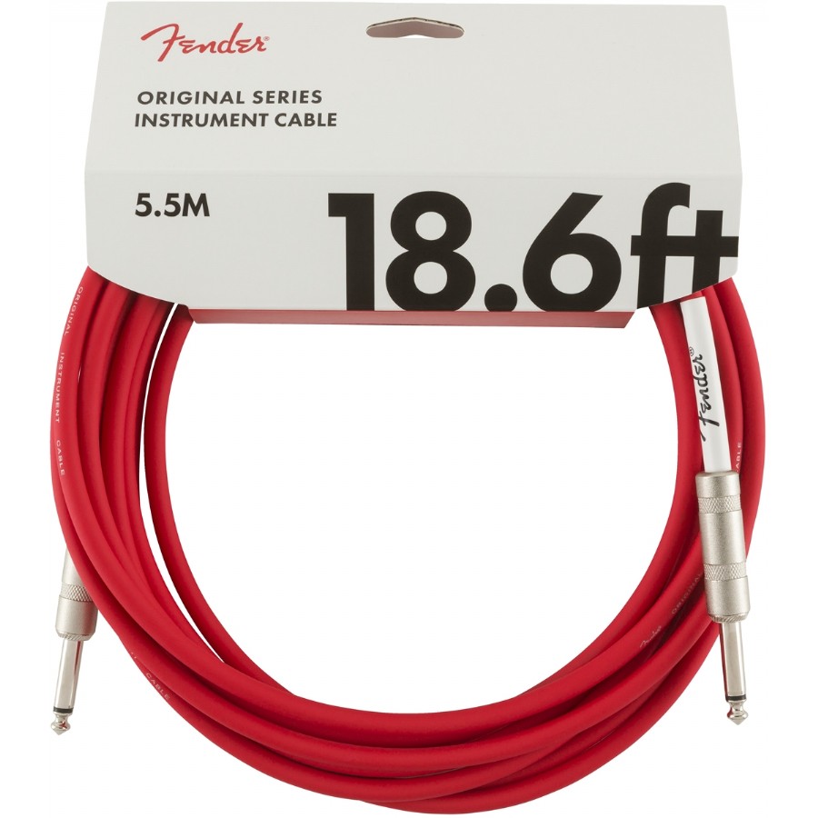 Fender Original Series Instrument Cables 5.5 Metre - Fiesta Red Enstrüman Kablosu
