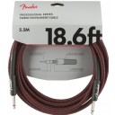 Fender Professional Series Instrument Cable, Tweed 5.5 Metre - Red Tweed