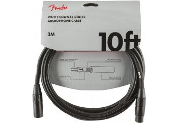 Fender Professional Series Microphone Cable 3 metre - Black -  Mikrofon Kablosu