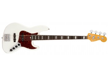 Fender American Ultra Jazz Bass Arctic Pearl - Rosewood - Bas Gitar