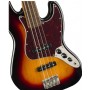 Squier Classic Vibe 60s Jazz Bass Fretless 3-Color Sunburst - Indian Laurel Perdesiz Bas Gitar
