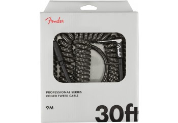 Fender Professional Series Coil Cable Gray Tweed - Enstrüman Kablosu (9m)