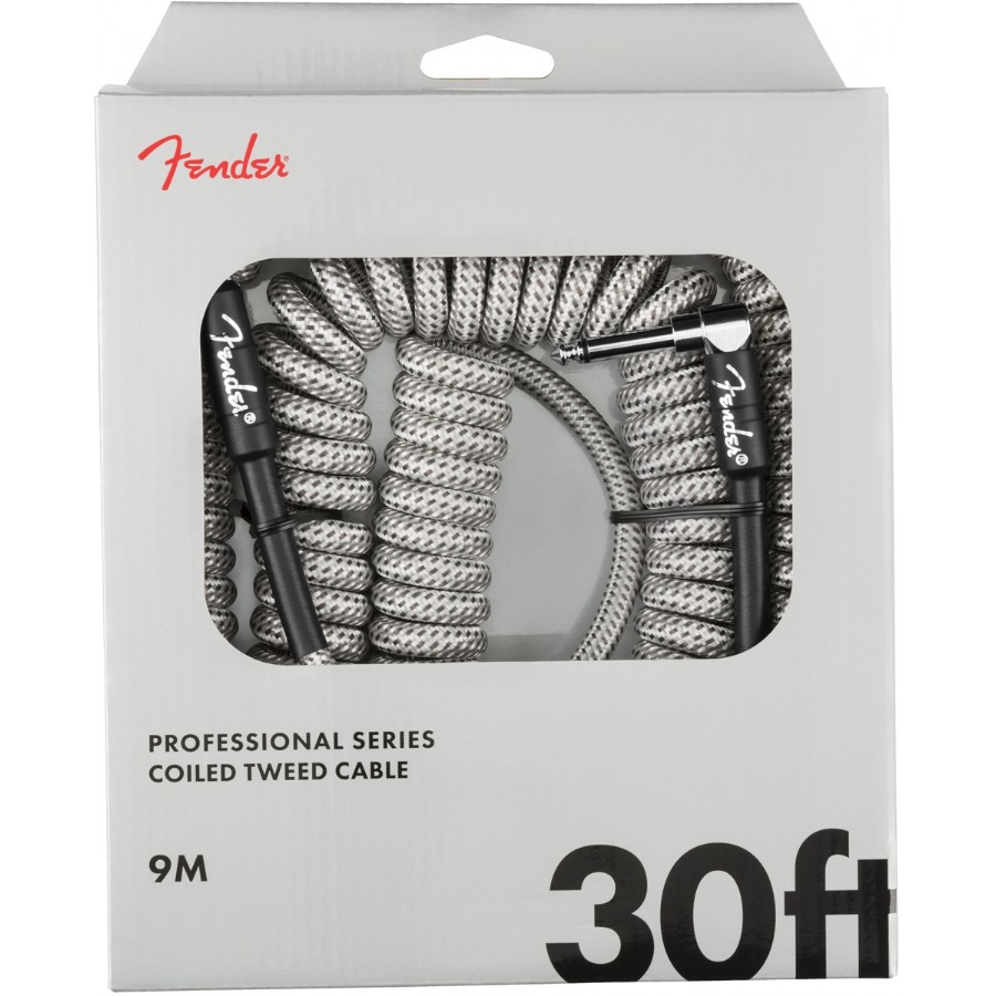 Fender Professional Series Coil Cable White Tweed Enstrüman Kablosu (9m)