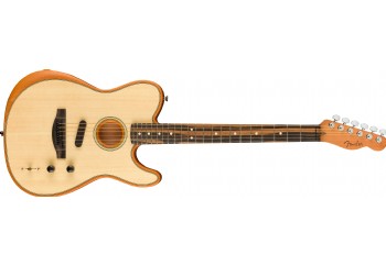 Fender American Acoustasonic Telecaster Natural - Ebony -  Elektro Akustik Gitar