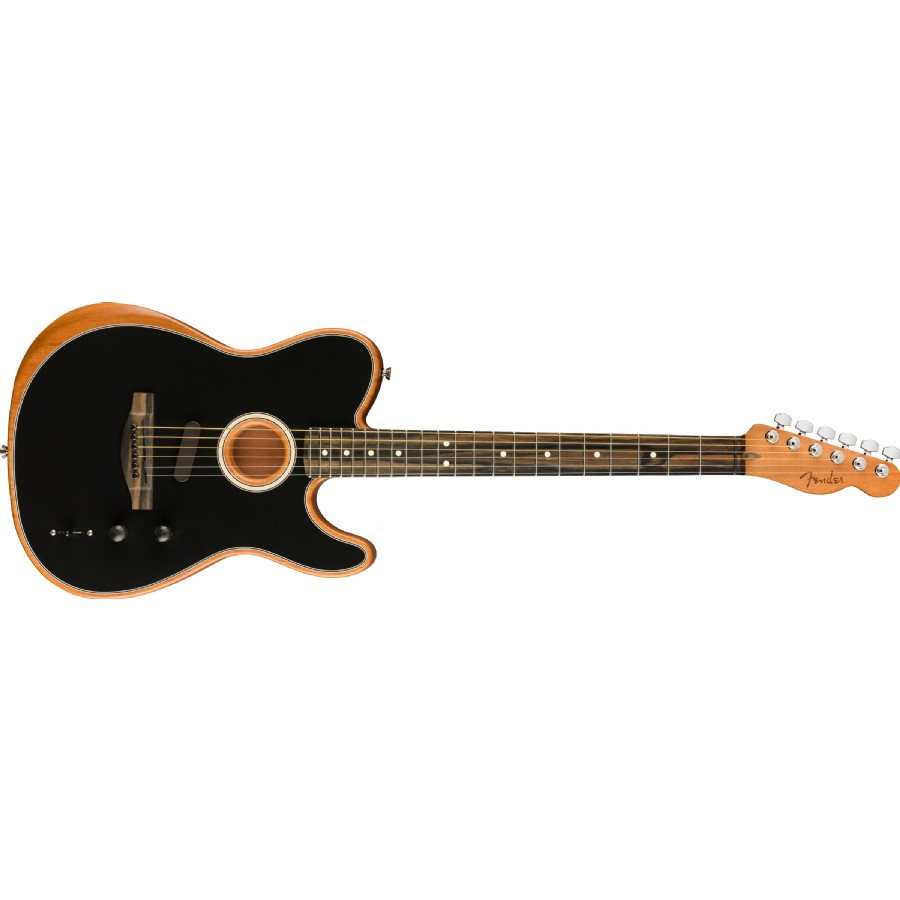 Fender American Acoustasonic Telecaster Black - Ebony Elektro Akustik Gitar