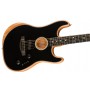 Fender American Acoustasonic Stratocaster Black - Ebony Elektro Akustik Gitar