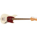 Squier Classic Vibe 60s Mustang Bass Olympic White - Indian Laurel