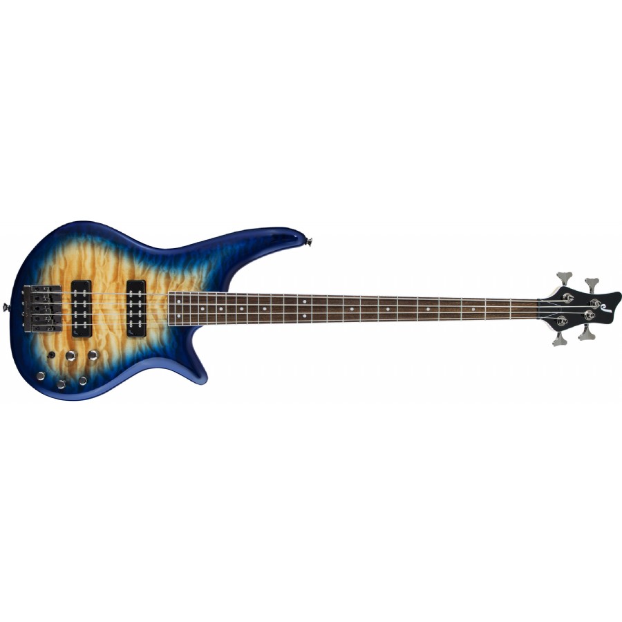 Jackson JS Series Spectra Bass JS3Q Amber Blue Burst - Laurel Bas Gitar