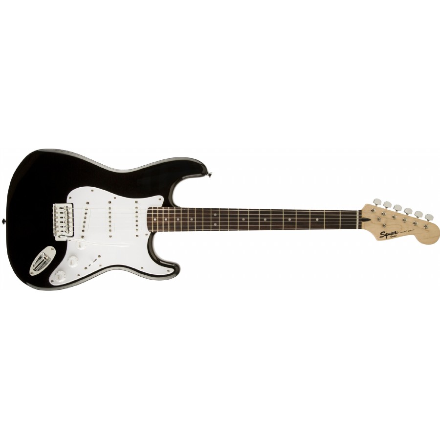 Squier Bullet Strat With Tremolo Black - Indian Laurel Elektro Gitar