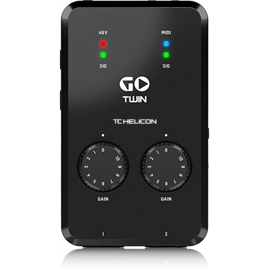TC-Helicon GO TWIN 2-Channel Audio/MIDI Interface 2-Giriş/2-Çkış Mobil Ses Kartı (İOS/Android/Mac/PC)