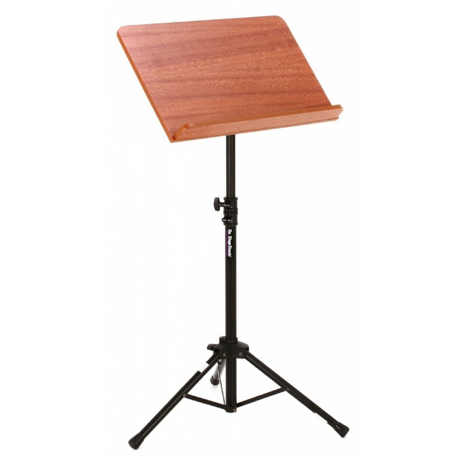 On-Stage SM7312W Music Stand w/ Wide Rosewood Bookplate Şef Nota Sehpası