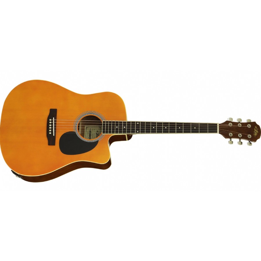 Aria AWN15CE Cutaway Orange Elektro Akustik Gitar