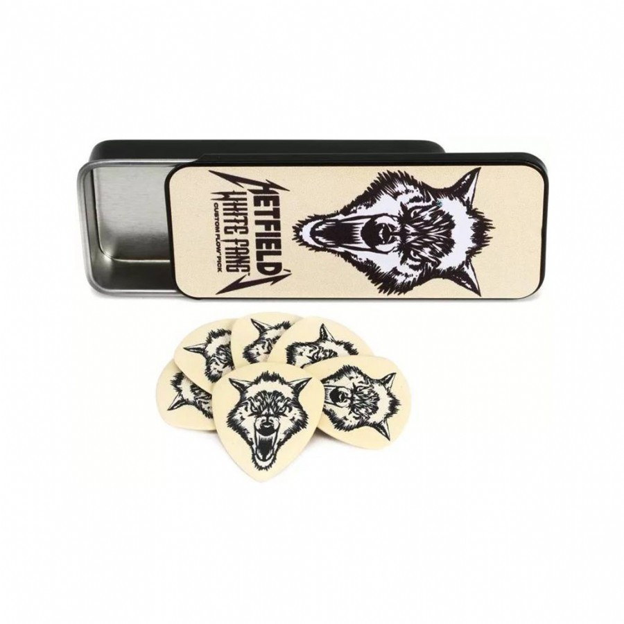 Jim Dunlop PH122T73 James Hetfield White Fang Pick Tin 6 Adet Pena