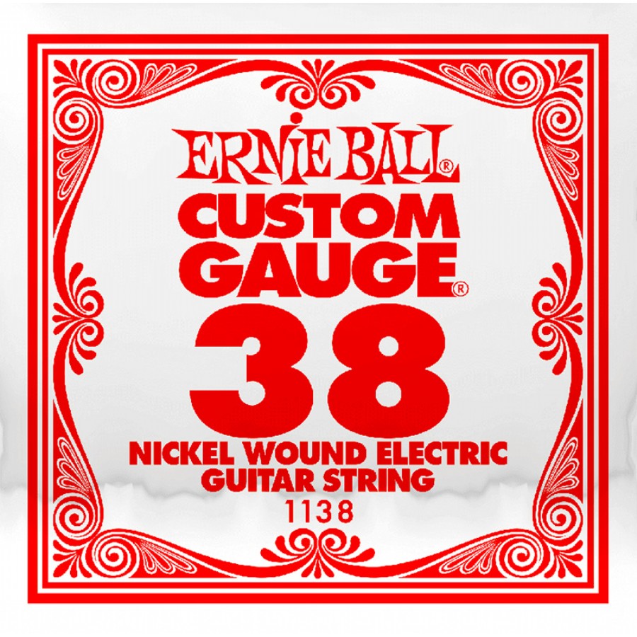 Ernie Ball Custom Gauge Nickel Wound 038 Elektro Gitar Tek Tel