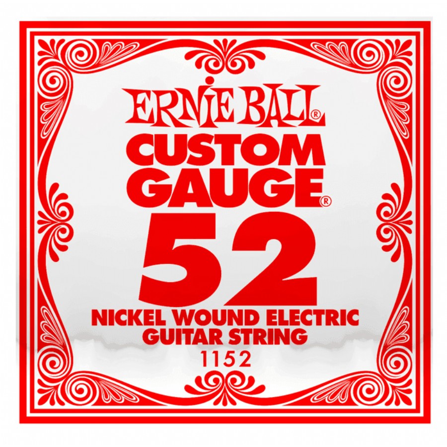 Ernie Ball Custom Gauge Nickel Wound 052 Elektro Gitar Tek Tel
