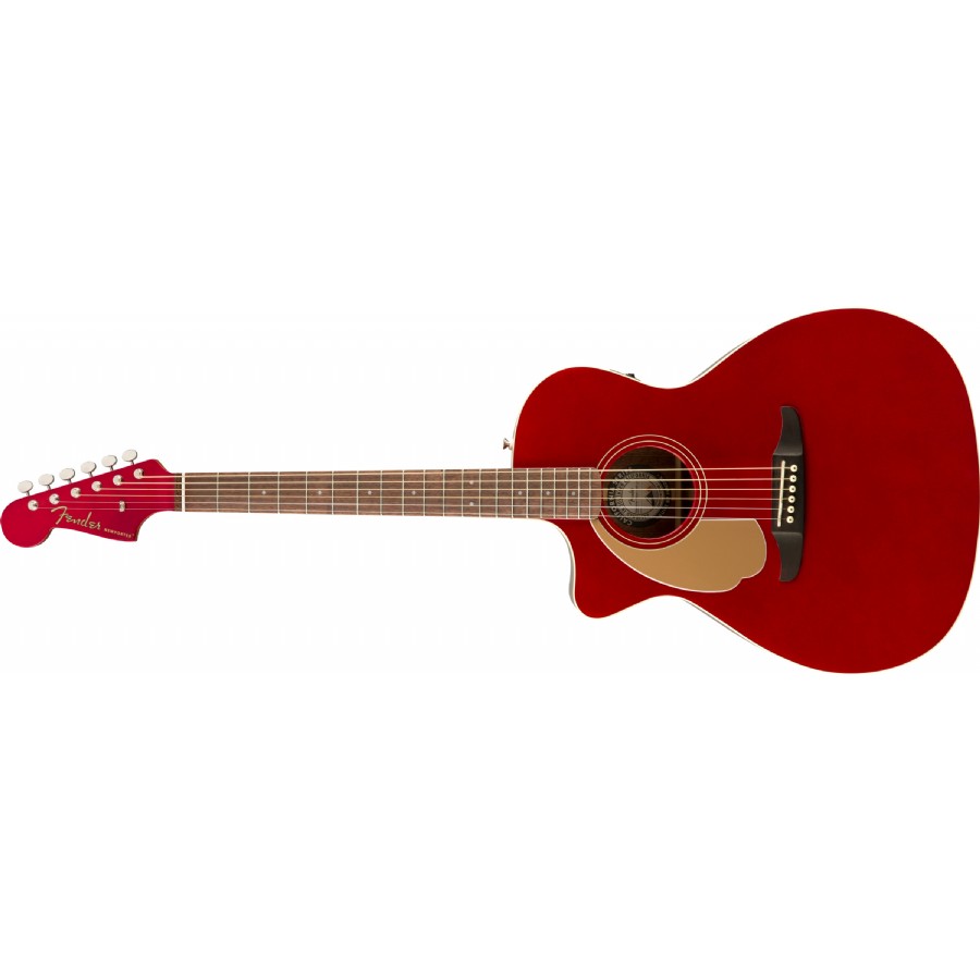 Fender Newporter Player LH Candy Apple Red - Walnut Solak Ekeltro Akustik Gitar