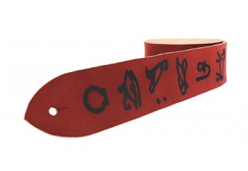 Tabaq Hieroglyph Bordo - Deri Gitar Askısı
