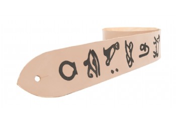 Tabaq Hieroglyph Boyasız (Doğal) - Deri Gitar Askısı