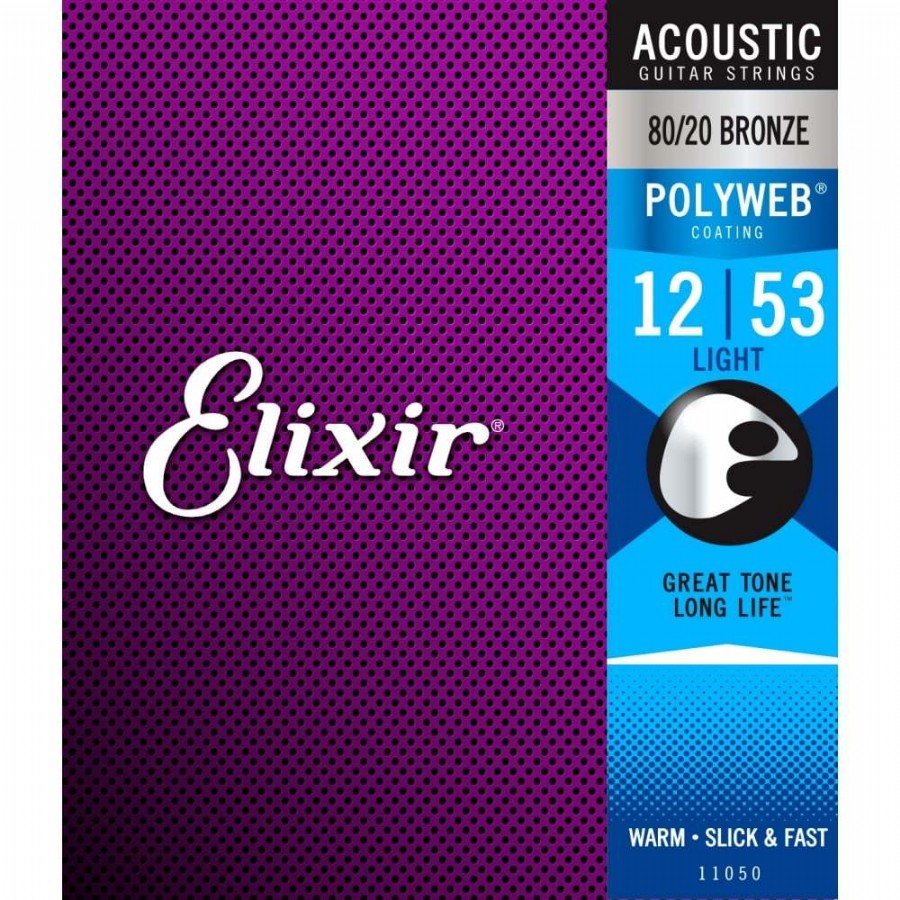 Elixir Acoustic 80/20 Bronze Strings with POLYWEB 11050