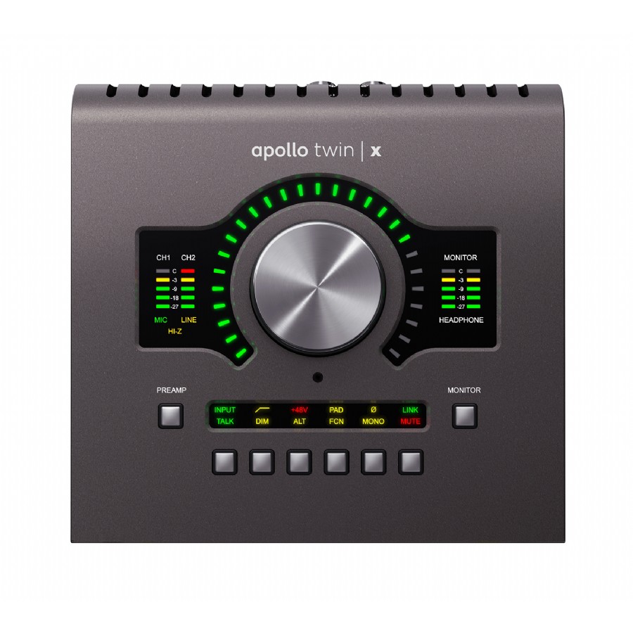 Universal Audio Apollo Twin X Duo - Heritage Edition Duo Core DSP işlemcili, 2 x 6, 2 mikrofon preamp Thunderbolt 3 ses kartı - Zengin Plug-IN paketi ile birlikte (2 DSP) (Mac/PC)