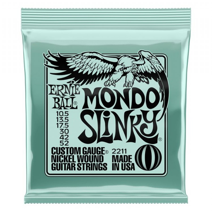 Ernie Ball 2211 Mondo Slinky Nickel Wound Electric Guitar Strings Takım Tel Elektro Gitar Teli (10.5-52)