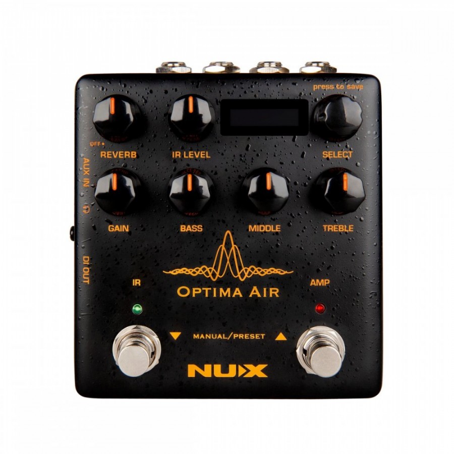 Nux Optima Air Dual-Switch Acoustic Guitar Simulator with a Preamp Akustik Gitar Simülatör Pedalı