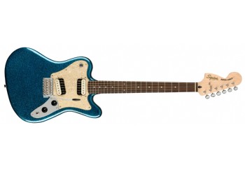 Squier Paranormal Super-Sonic Blue Sparkle - Indian Laurel - Elektro Gitar