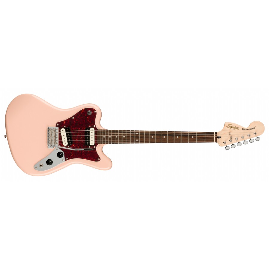 Squier Paranormal Super-Sonic Shell Pink - Indian Laurel Elektro Gitar