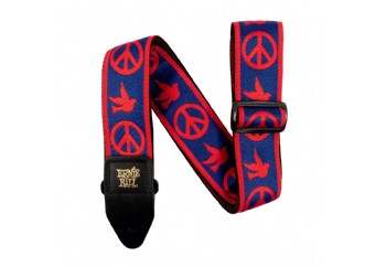 Ernie Ball Ernie Ball Red and Blue Peace Love Dove Jacquard Strap P04698 - Gitar Askısı