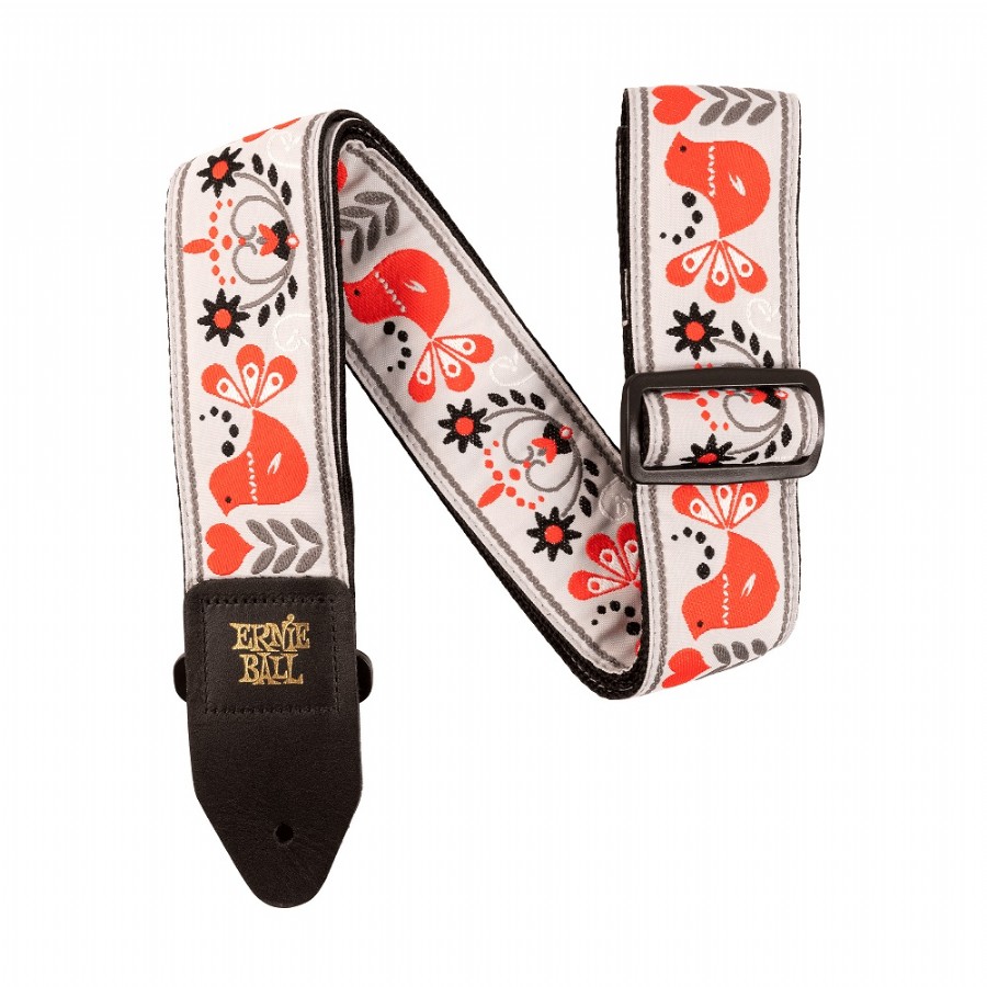 Ernie Ball Red Bird Winter Jacquard Strap P04689 Gitar Askısı