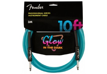 Fender Pro Glow in the Dark Cables Blue - 3 metre - Enstrüman Kablosu