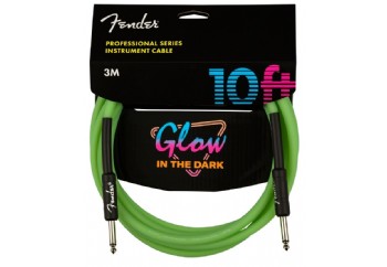 Fender Pro Glow in the Dark Cables Green - 3 metre - Enstrüman Kablosu