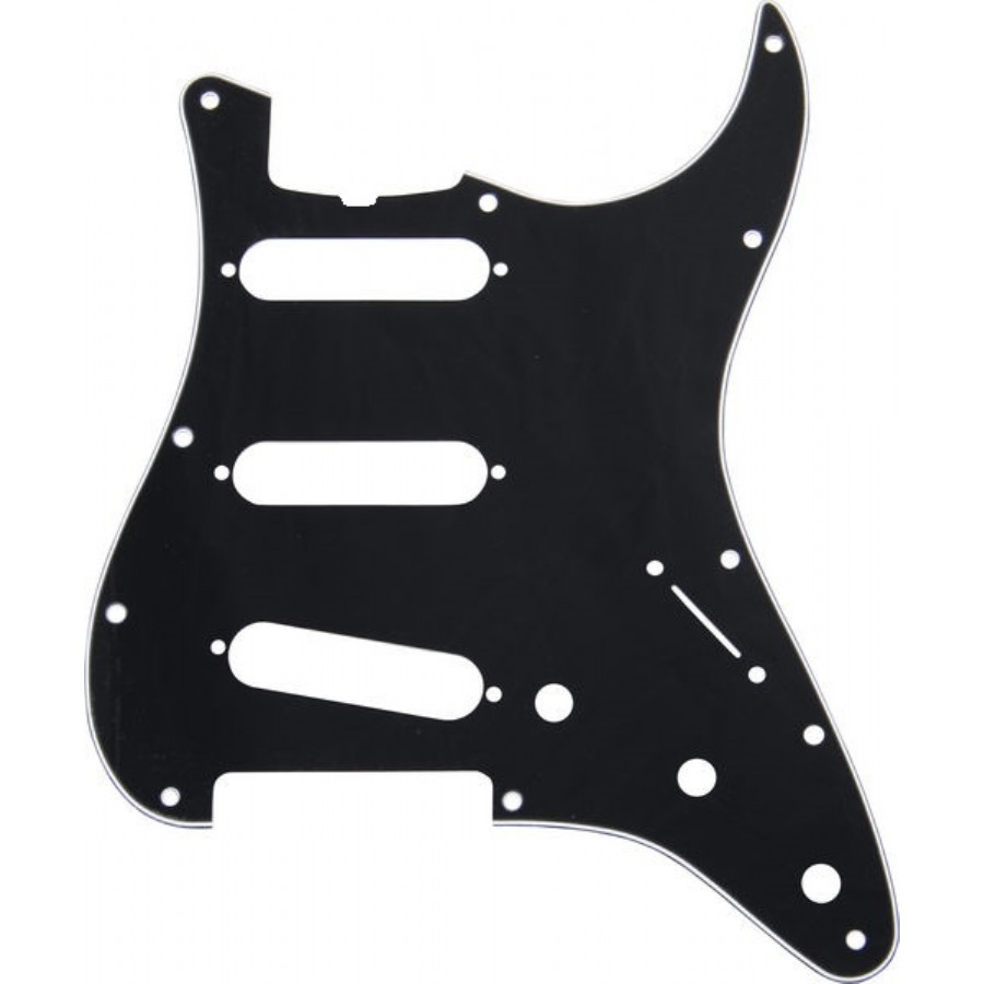 Fender 11-Hole 60s Vintage-Style Stratocaster S/S/S Pickguards Black Pickguard